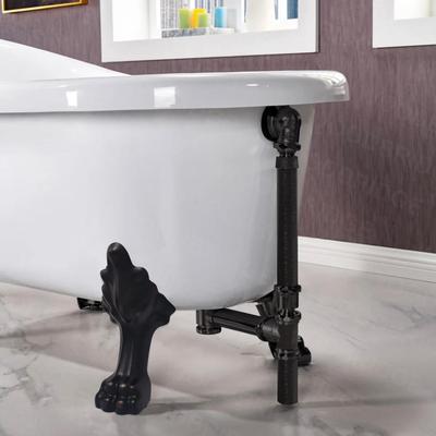 Sale Photo Thumbnail #35: Brand new in box WoodBridge 59” x 31” Clawfoot soaking acrylic bathtub. Oil rubbed bronze in color.

Drain assembly is not included.
Drain diameter - 2”
Soaking depth, top to bottom - 14.125”
48 Gallon capacity
