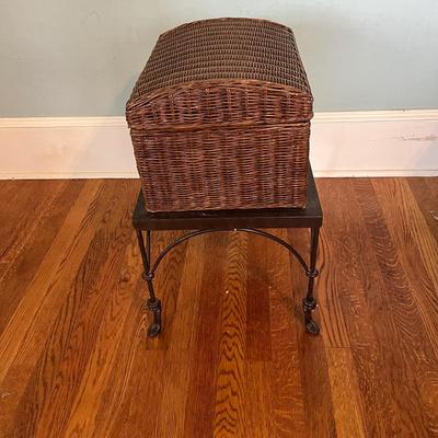 Small Wicker Trunk on Metal Frame (B1-BC)
