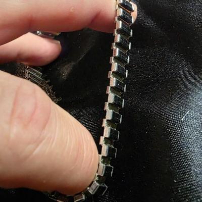 Vintage Sylvan Dubose Ladies Quartz Watch - Black Dial with Silver Markers and Expansion Band