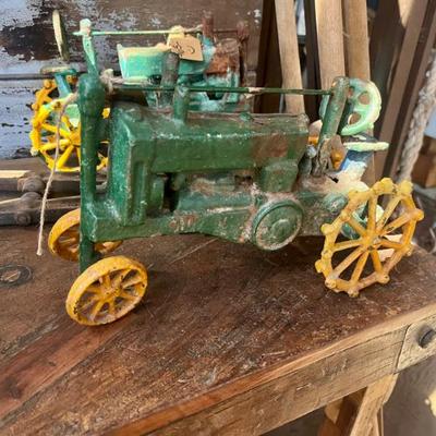 Sale Photo Thumbnail #94: Vintage Iron Toy Tractor