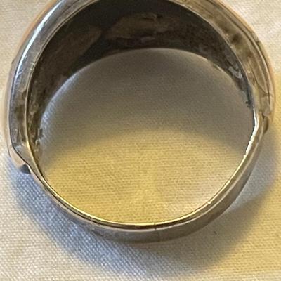 MENS STERLING CORAL RING