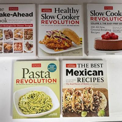 Sale Photo Thumbnail #408: 5 cookbooks, near new condition. Soft cover.