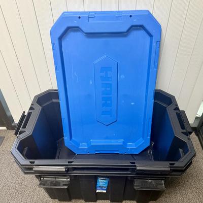 Sale Photo Thumbnail #421: Heavy-duty, stackable. 24 gallon size, approx. 30” x cc” x CVS”.