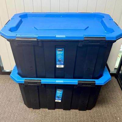 Sale Photo Thumbnail #420: Heavy-duty, stackable. 24 gallon size, approx. 30” x cc” x CVS”.