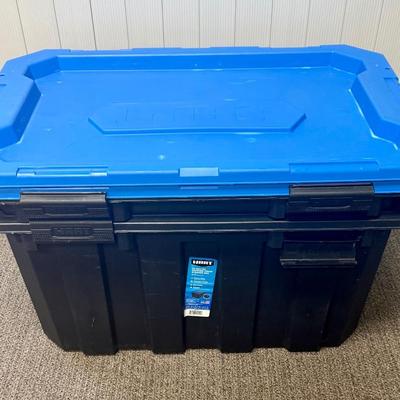 Sale Photo Thumbnail #419: Heavy-duty, stackable. 24 gallon size, approx. 30” x cc” x CVS”.