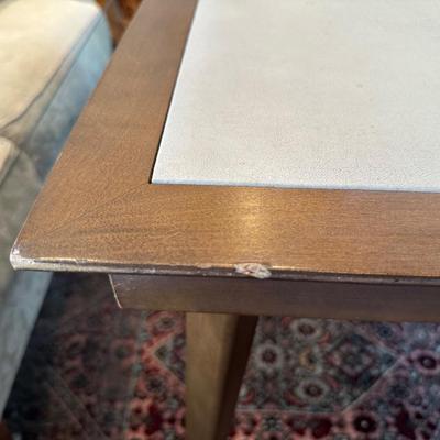 Mid-Century Folding Card Table with Wood Legs