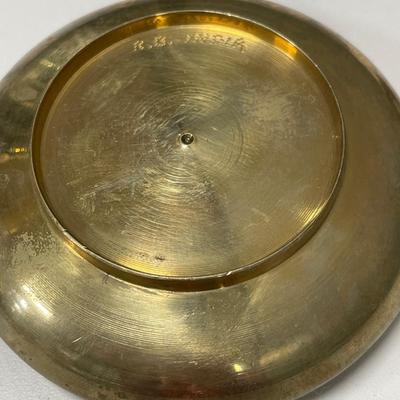 Brass flower frog from India