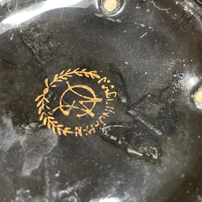 Black candy dish and Japanese teapot