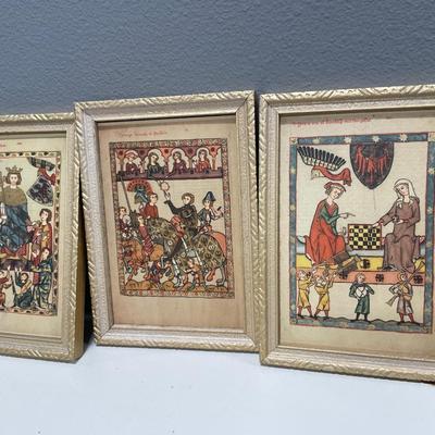 Medieval framed art