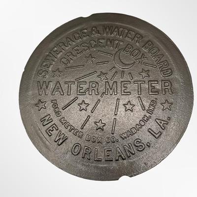 Cast Iron New Orleans Crescent Box Water Meter Cover