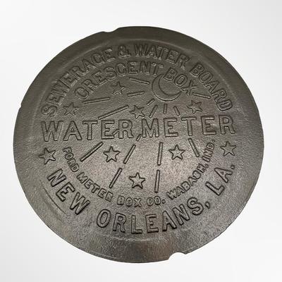 Cast Iron New Orleans Crescent Box Water Meter Cover