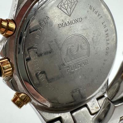 Lot of 3 Pulsar Wristwatches – Chronographs & Solar Titanium