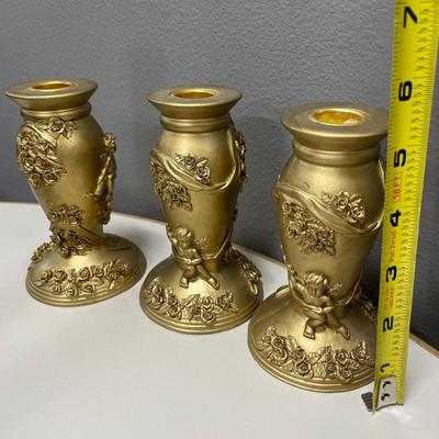 Engel leuchter gold candle sticks
