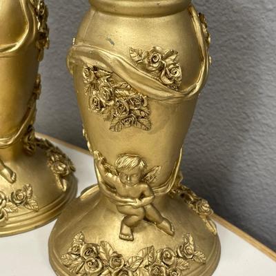Engel leuchter gold candle sticks