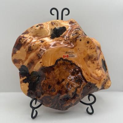 Handcrafted Aspen Burl Wood Platter (Canada)