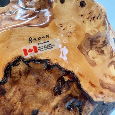 Handcrafted Aspen Burl Wood Platter (Canada)