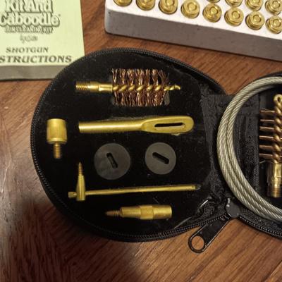 FULL BOX OF WINCHESTER 380 AUTO, SHOT SHELLS AND ORVIS SHOTGUN CLEANER