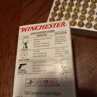 FULL BOX OF WINCHESTER 380 AUTO, SHOT SHELLS AND ORVIS SHOTGUN CLEANER