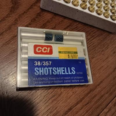 FULL BOX OF WINCHESTER 380 AUTO, SHOT SHELLS AND ORVIS SHOTGUN CLEANER