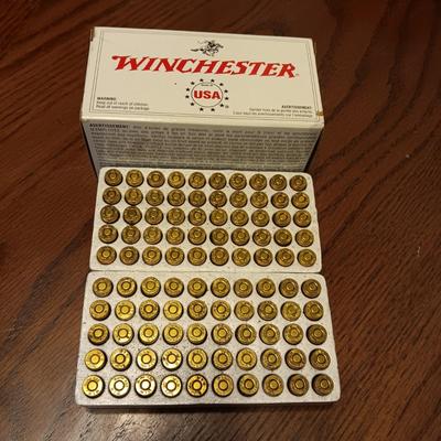 FULL BOX OF WINCHESTER 380 AUTO, SHOT SHELLS AND ORVIS SHOTGUN CLEANER