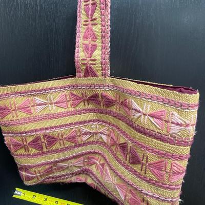 Vintage woven burlap bag