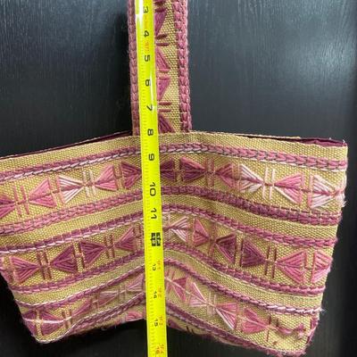 Vintage woven burlap bag