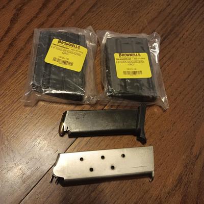 2 NEW BROWNELLS 6.8-10RD-SS MAGAZINES AND 2 PISTOL MAGAZINES