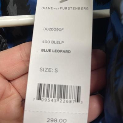 Blue leopard puffer vest by Diane Von Furstenberg