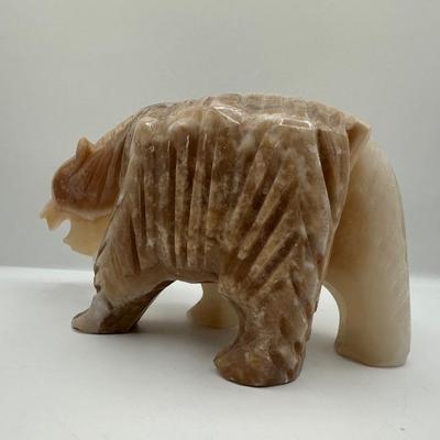Onyx Stone Bear Figurine