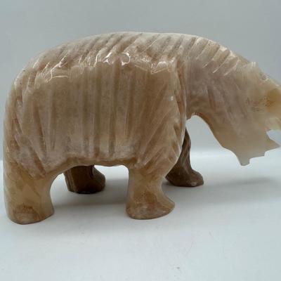 Onyx Stone Bear Figurine