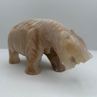 Onyx Stone Bear Figurine
