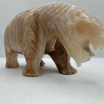 Onyx Stone Bear Figurine