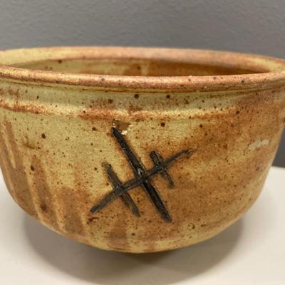Signed pottery bowl