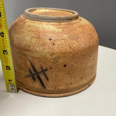 Signed pottery bowl