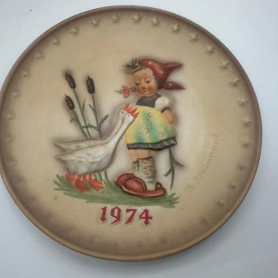 Collection of M.I. Hummel Annual Plates with Boxes – 1971–1979