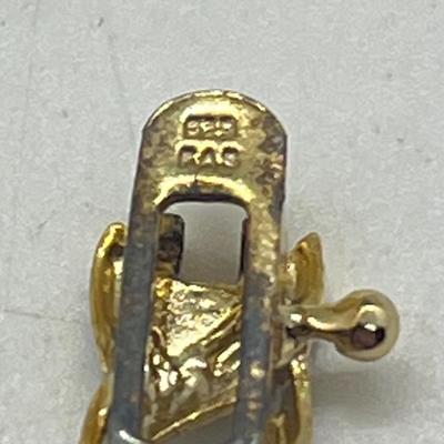 LOT 422: 925 Gold Vermeil and Semi-Precious Gemstone 8" Tennis Bracelet - 8.68 GTW