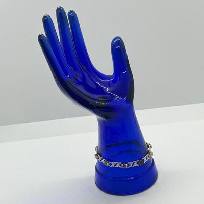 LOT 422: 925 Gold Vermeil and Semi-Precious Gemstone 8" Tennis Bracelet - 8.68 GTW