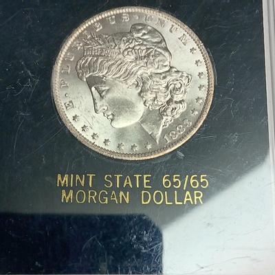 1883-O MINT STATE 65/65 RARE MORGAN SILVER DOLLAR