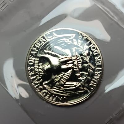 TWO 1963 UNC SILVER WASHINGTON QUARTERS