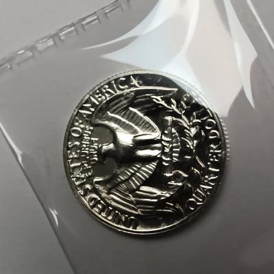 TWO 1963 UNC SILVER WASHINGTON QUARTERS