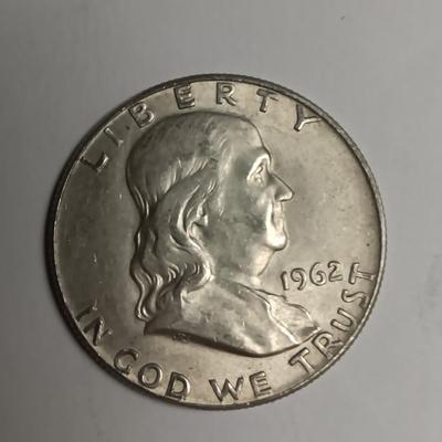 4 FRANKLIN SILVER HALF DOLLARS