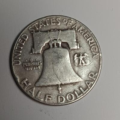 4 FRANKLIN SILVER HALF DOLLARS