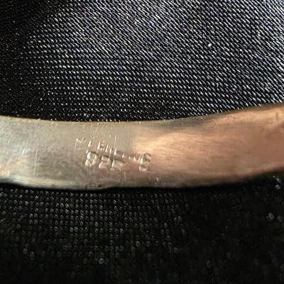 Vintage Sterling Silver Etched Floral Cuff Bracelet - Mexico 925 Open Design