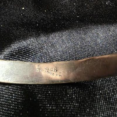 Vintage Sterling Silver Etched Floral Cuff Bracelet - Mexico 925 Open Design