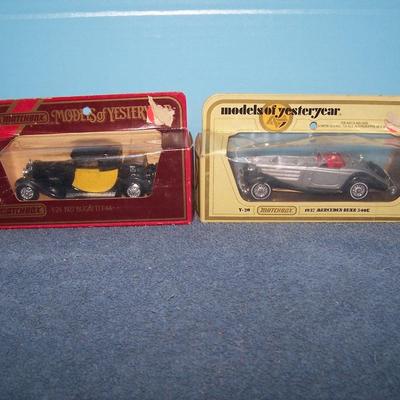 LOT 204 GREAT MODES OF YESTERYEAR MATCHBOX CARS-BUGATTI & MERCEDES