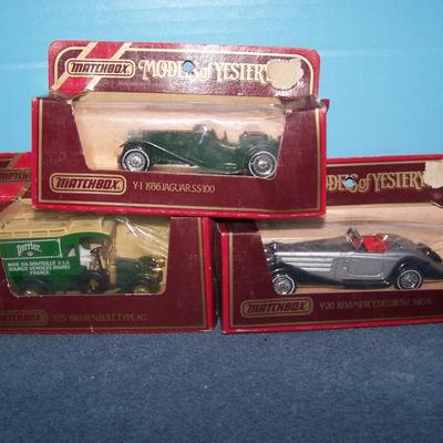 LOT 205 GREAT MODES OF YESTERYEAR MATCHBOX CARS-RENAULT/JAG/MERCEDES