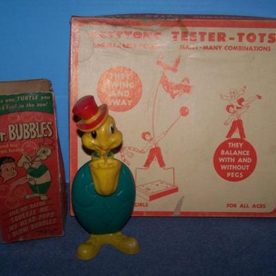 LOT 207 FAB VINTAGE TEETER-TOTS & MR BUBBLES TURTLE