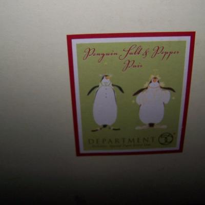 LOT 214 WONDERFUL COLLECTABLE S/P SHAKERS-WICKED/WIZARDOF OZ & DEPT 56 PENGUINS
