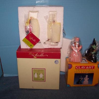 LOT 214 WONDERFUL COLLECTABLE S/P SHAKERS-WICKED/WIZARDOF OZ & DEPT 56 PENGUINS