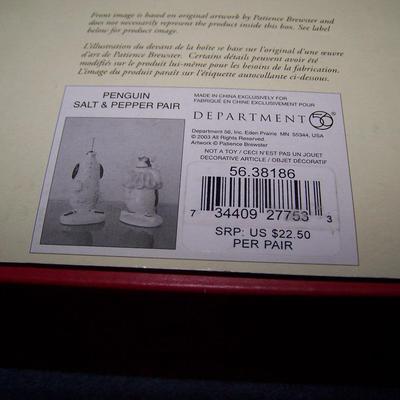 LOT 214 WONDERFUL COLLECTABLE S/P SHAKERS-WICKED/WIZARDOF OZ & DEPT 56 PENGUINS